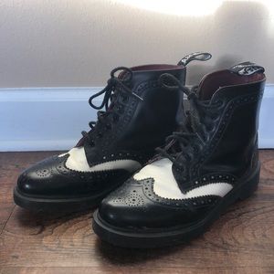 MENS Black and White Doc Martins